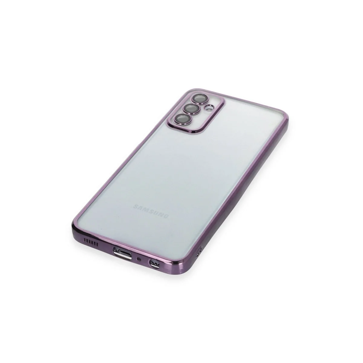 Samsung Galaxy M23 Kılıf Razer Lensli Silikon - Mor görsel 4