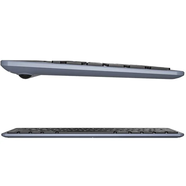 Lenovo Lecoo BK100 Bluetooth V3.0 Çoklu Cihaz Uyumlu Şarj Edilebilir Kablosuz Gri Türkçe Q Klavye görsel 3