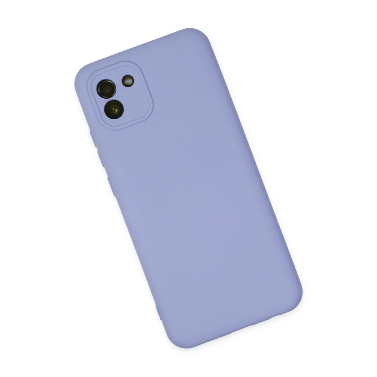 Samsung Galaxy A03 Kılıf Nano İçi Kadife Silikon - Lila görsel 3