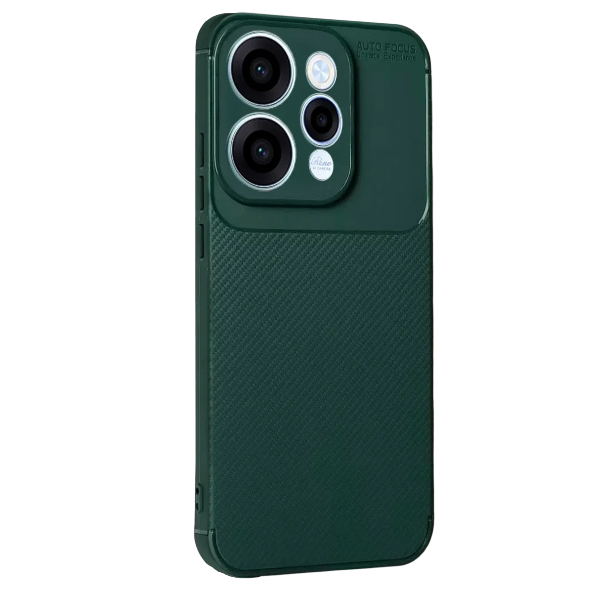 Oppo Reno 15 Auto Focus Karbon Kapak - Koyu Yeşil