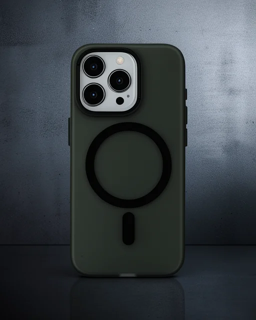 Apple İphone 15 Pro Max Kılıf Lodos Magneticsafe Mat Kapak - Siyah