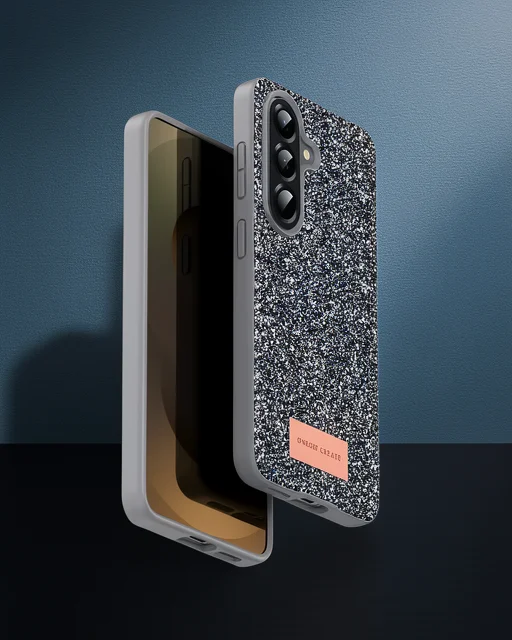 Onegif Samsung Galaxy A17 5g Bright Simli Kapak - Gümüş