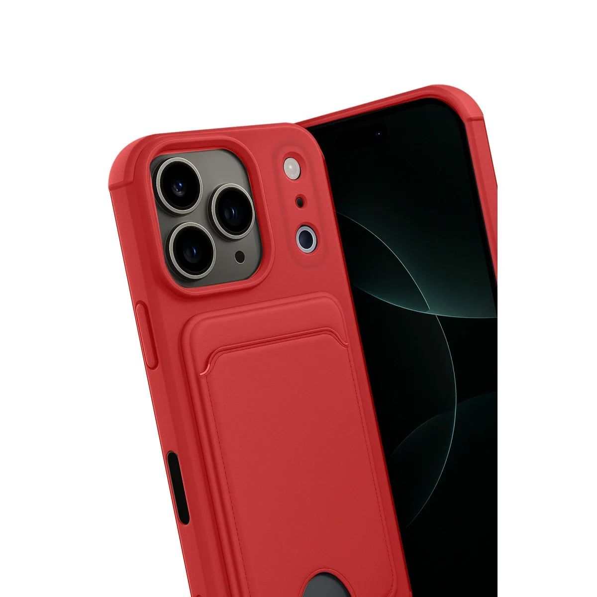 Apple İphone 17 Pro Max Kelvin Kartvizitli Silikon - Kırmızı görsel 3