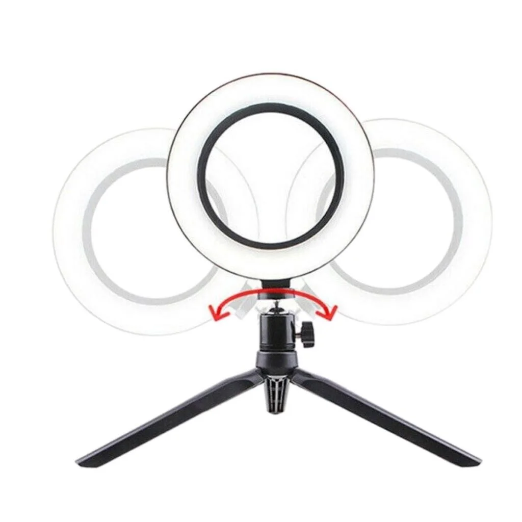 8inç 20cm Youtube Instagram Tiktok Selfie Stüdyo Video Fotoğraf Ring Light Tripod Led Halk görsel 4