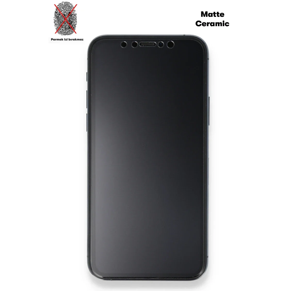 Apple iPhone 8 Plus Mat Seramik Nano Ekran Koruyucu - Siyah görsel 2