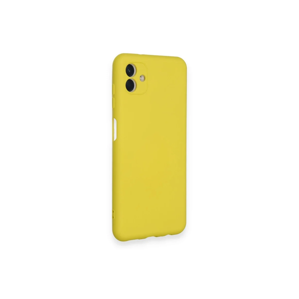 Samsung Galaxy A04 Kılıf Nano İçi Kadife Silikon - Sarı görsel 2
