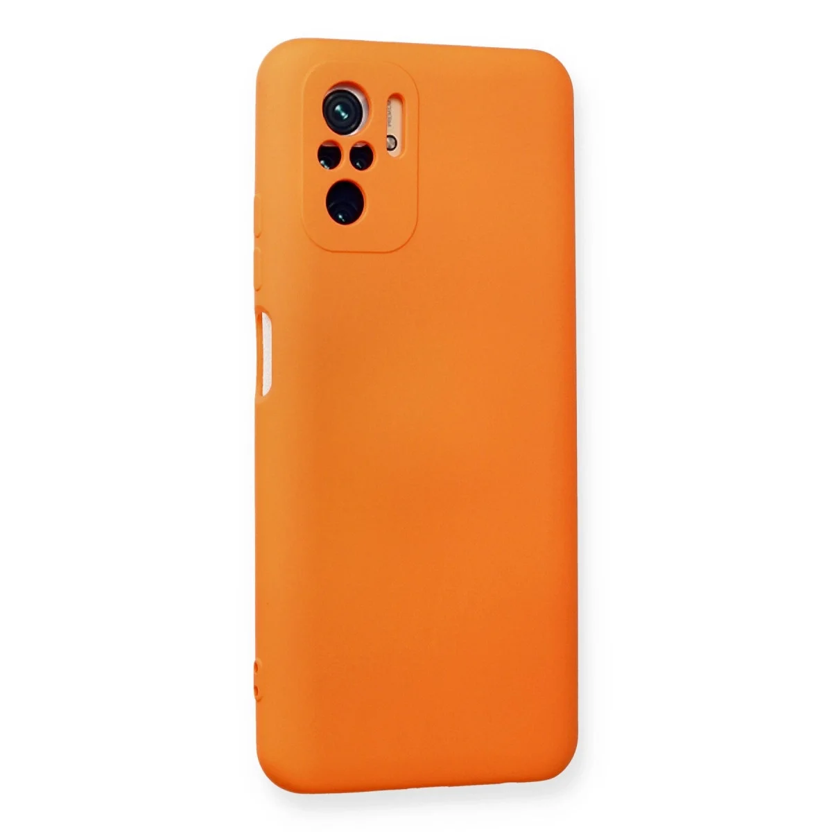 Xiaomi Redmi Note 10 Kılıf Nano İçi Kadife Silikon - Turuncu görsel 2