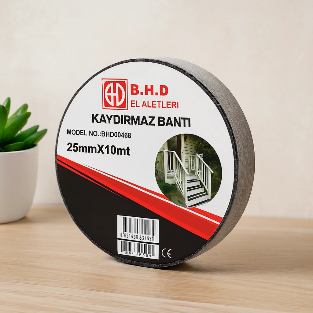 25mm x 10m Kaydırmaz Siyah Bant