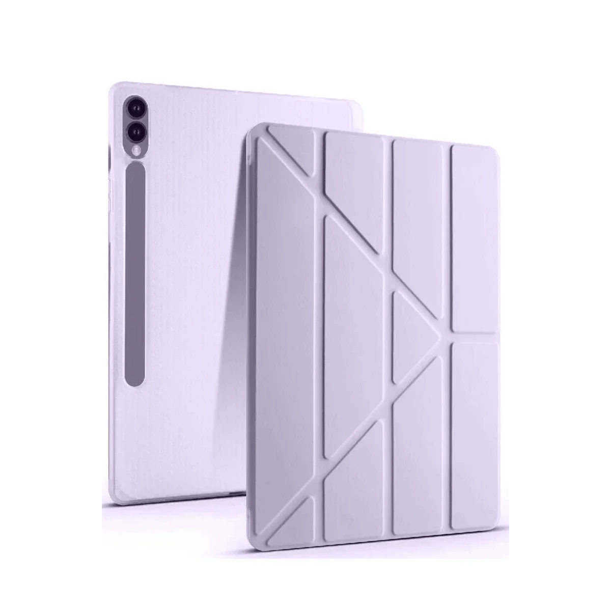 Samsung Galaxy X610 Tab S9 FE Plus 12.4 Kılıf Kalemlikli Mars Tablet Kılıfı - Lila