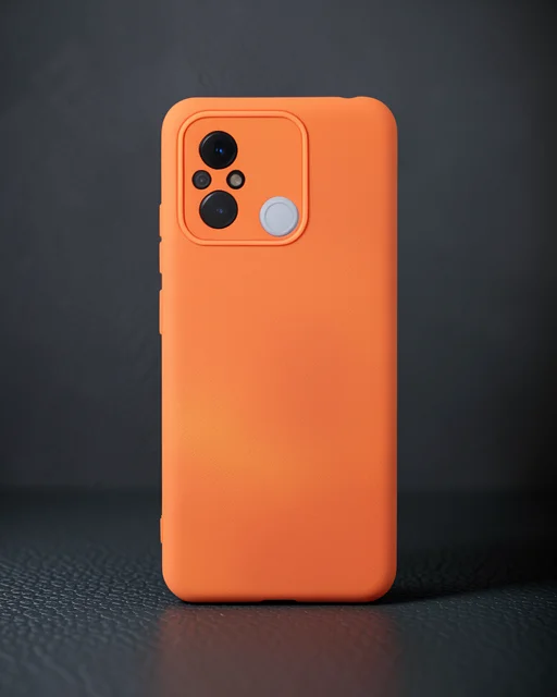 Xiaomi Redmi 12c Kılıf Nano İçi Kadife Silikon - Turuncu