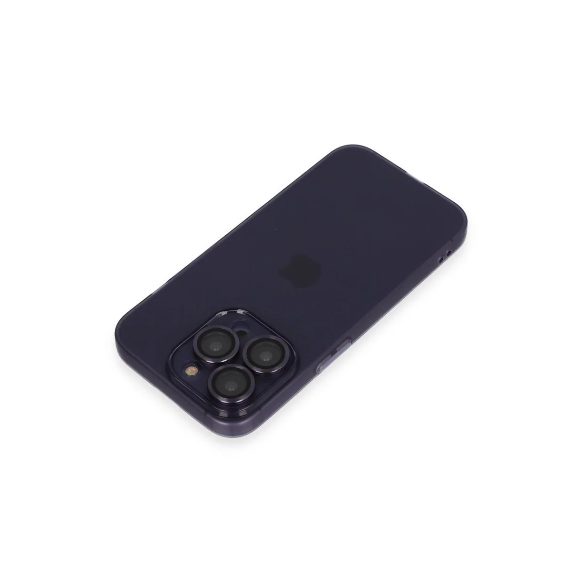 Apple İphone 14 Pro Max Kılıf Luko Lens Silikon - Derin Mor görsel 5