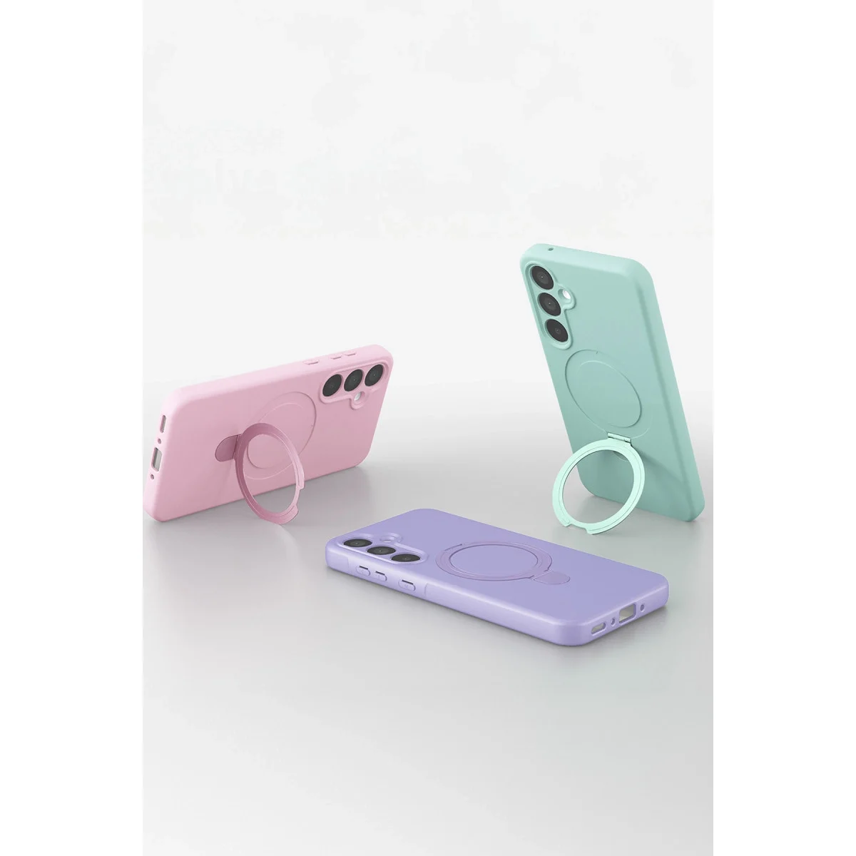 Samsung Galaxy A16 5g Regal Magsafe Standlı Kapak - Lila görsel 5