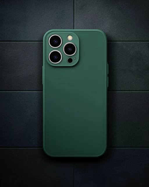 Apple İphone 15 Pro Kılıf Montreal Silikon Kapak - Yeşil