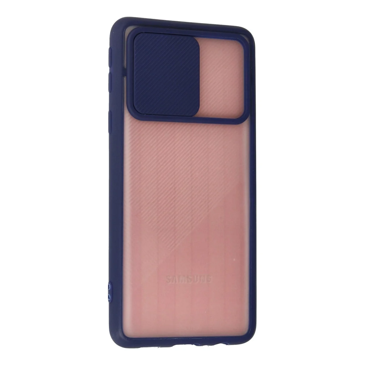 Samsung Galaxy A01 Core Kılıf Palm Buzlu Kamera Sürgülü Silikon - Lacivert görsel 3