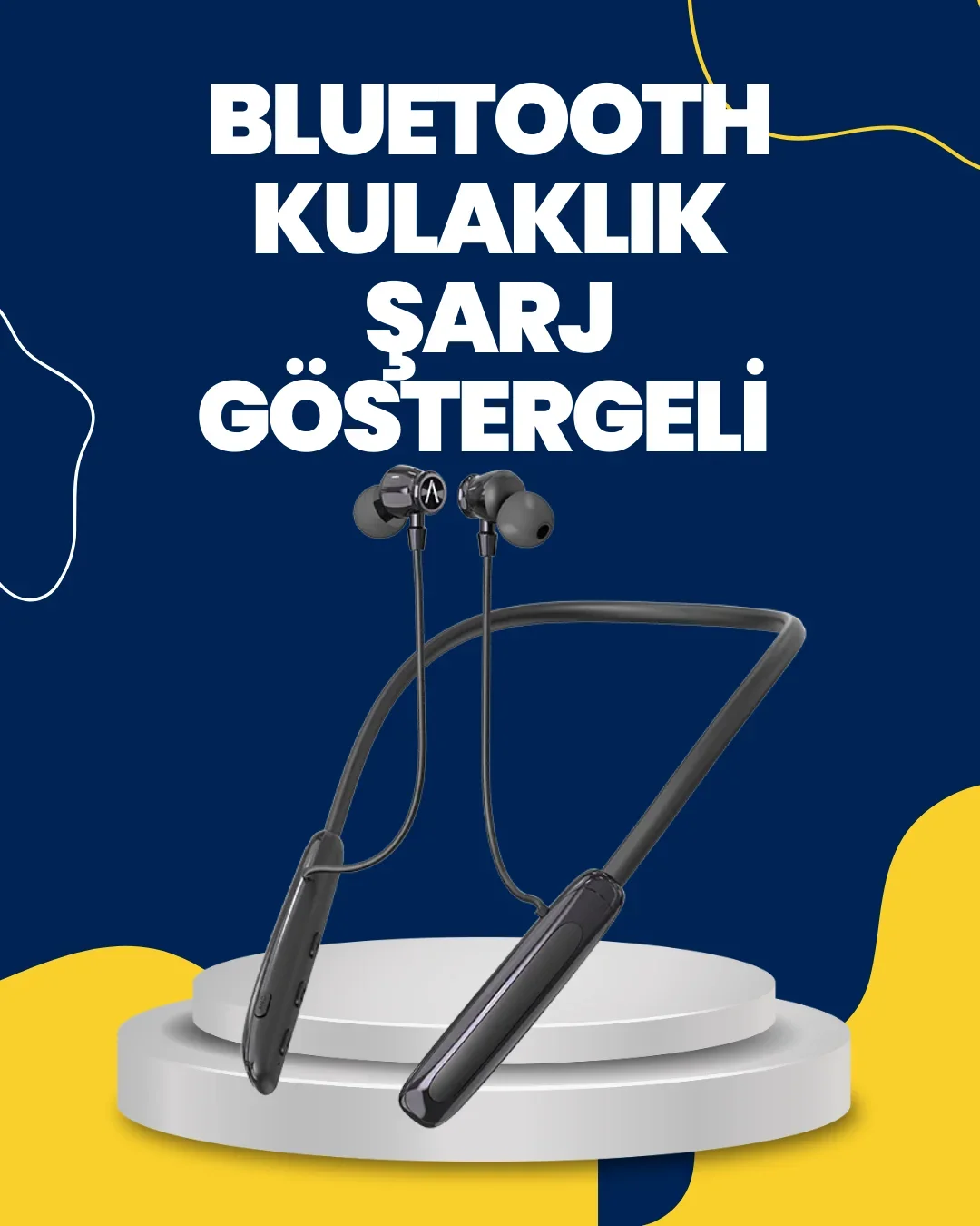 Uzun Süreli Kullanım Boyun Askılı Kablosuz Kulaklık Hızlı Şarj, Ergonok Tasarım
