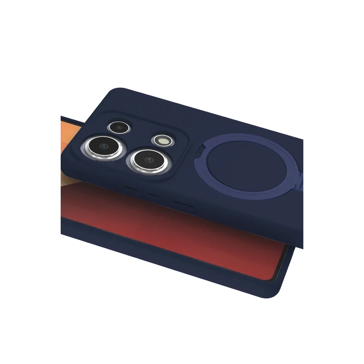 Xiaomi Redmi Note 13 Pro 4G Regal Magsafe Standlı Kapak - Lacivert görsel 3