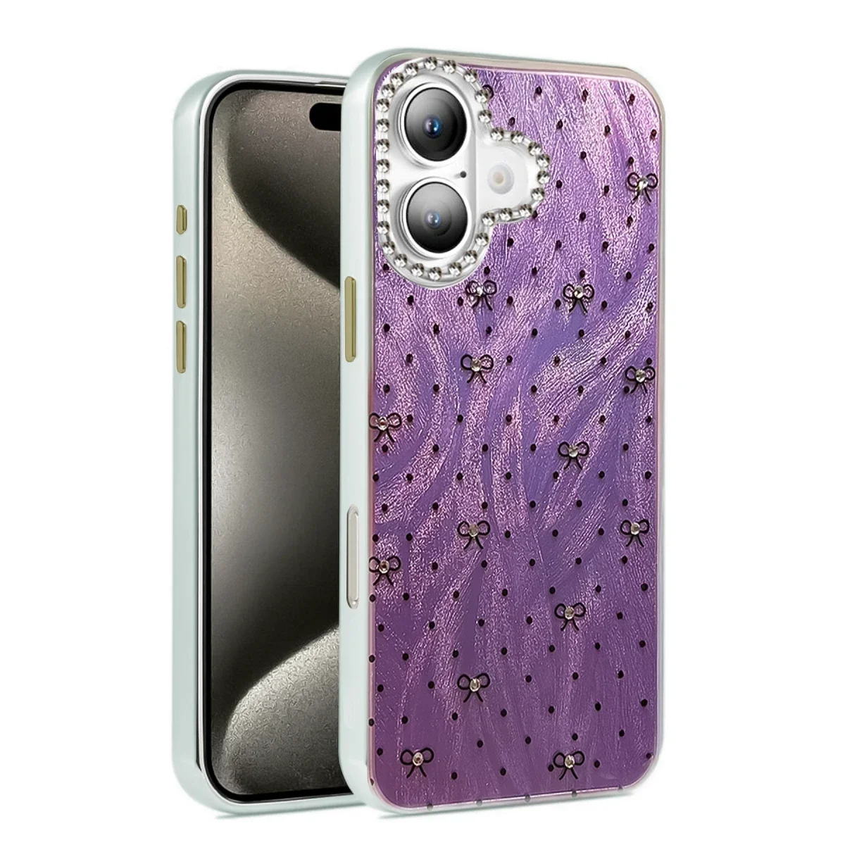 Apple iPhone 16 Kılıf Blade Aynalı Desenli Kapak - Desen 2