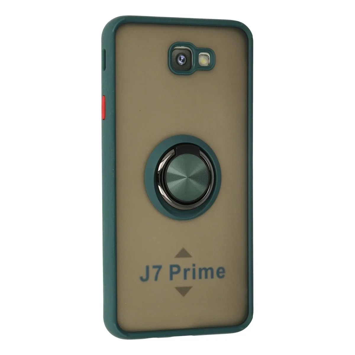 Samsung Galaxy J7 Prime Kılıf Montreal Yüzüklü Silikon Kapak - Yeşil görsel 2