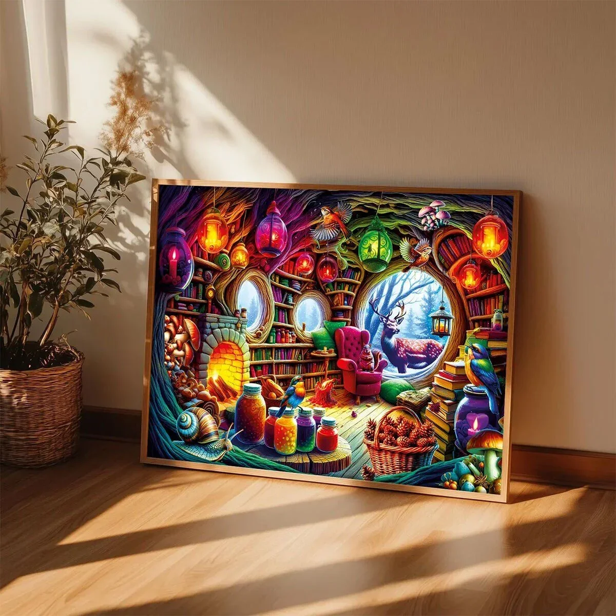 20826 PUZZLE 1000 Mystical House in the Forest görsel 3
