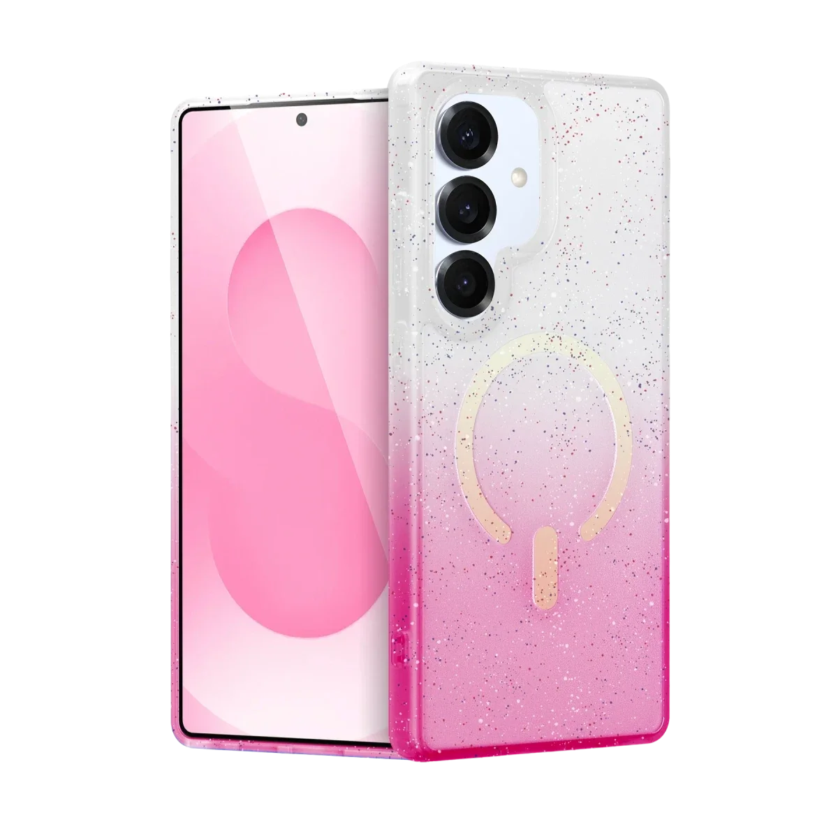 Samsung Galaxy S25 Plus Pummel Shiny Magsafe Kapak - Pembe