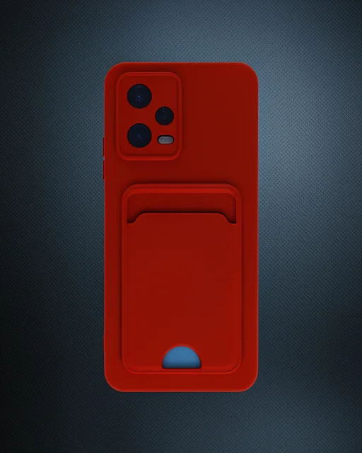 Xiaomi Redmi Note 12 4g Kılıf Kelvin Kartvizitli Silikon - Kırmızı