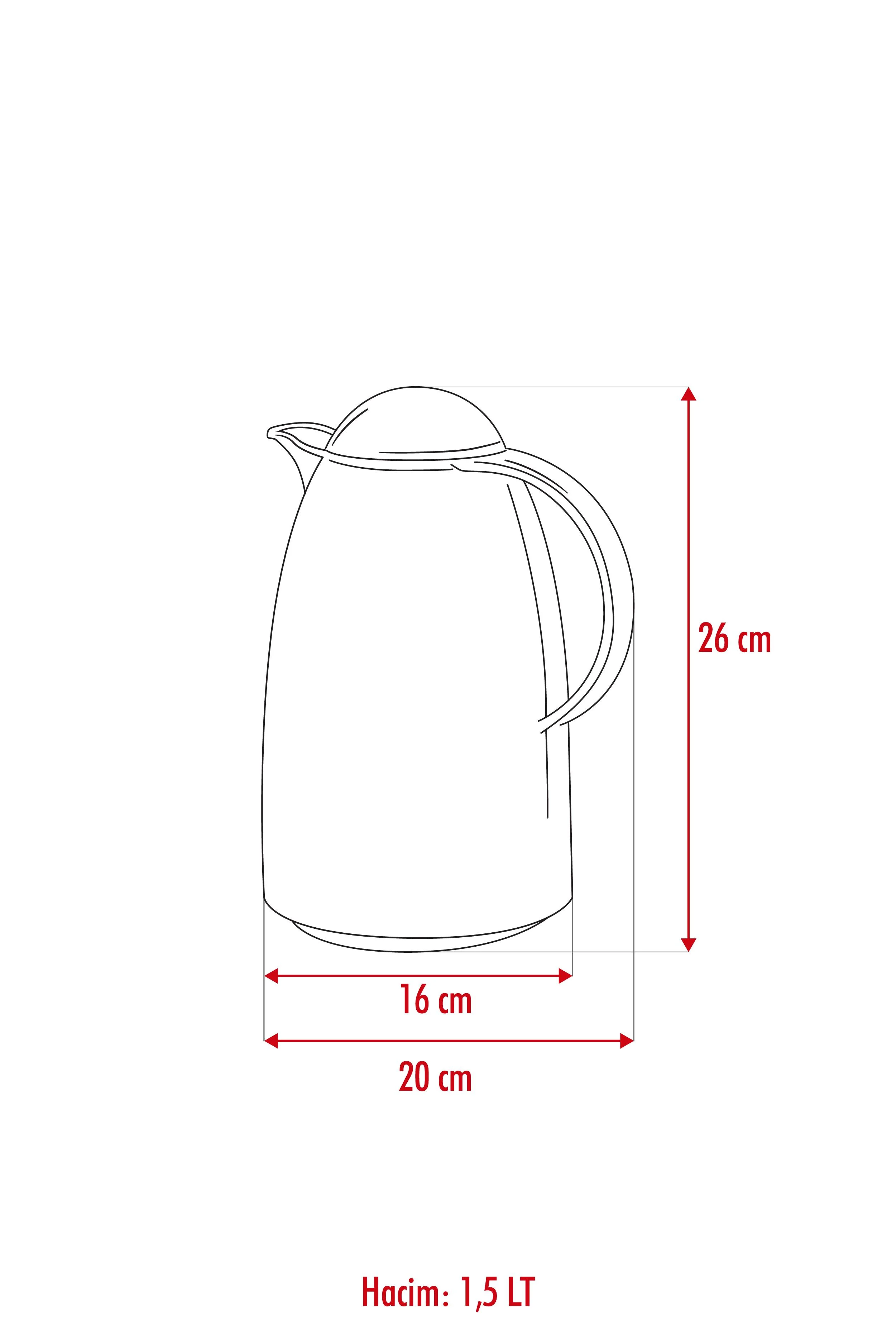 1.5 LT Isı Yalıtımlı Çay Ve Soğuk Su Termosu Şeffaf (12 Saat Sıcak Tutar& İçi Camdır) görsel 4
