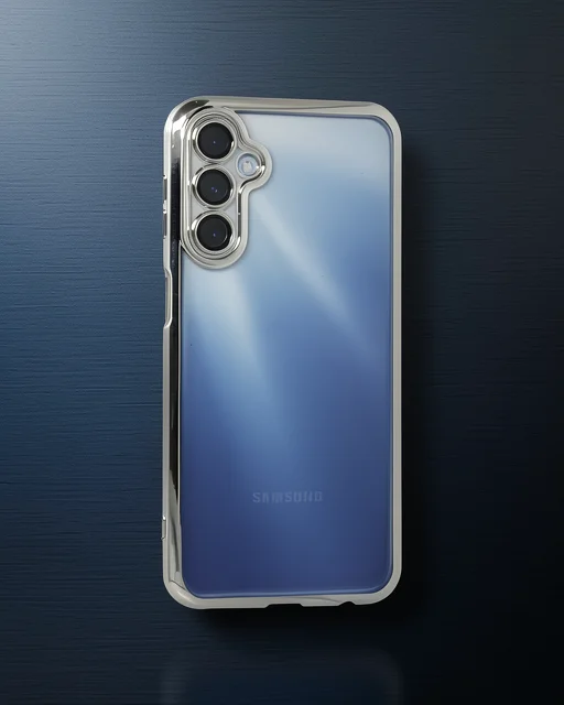 Samsung Galaxy A15 4g Kılıf Razer Lensli Silikon - Gümüş