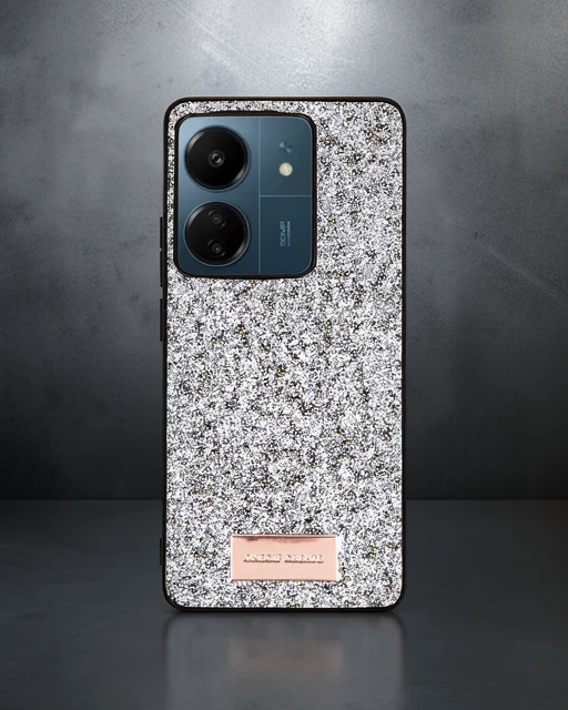 Onegif Xiaomi Redmi 13c Bright Simli Kapak - Gümüş