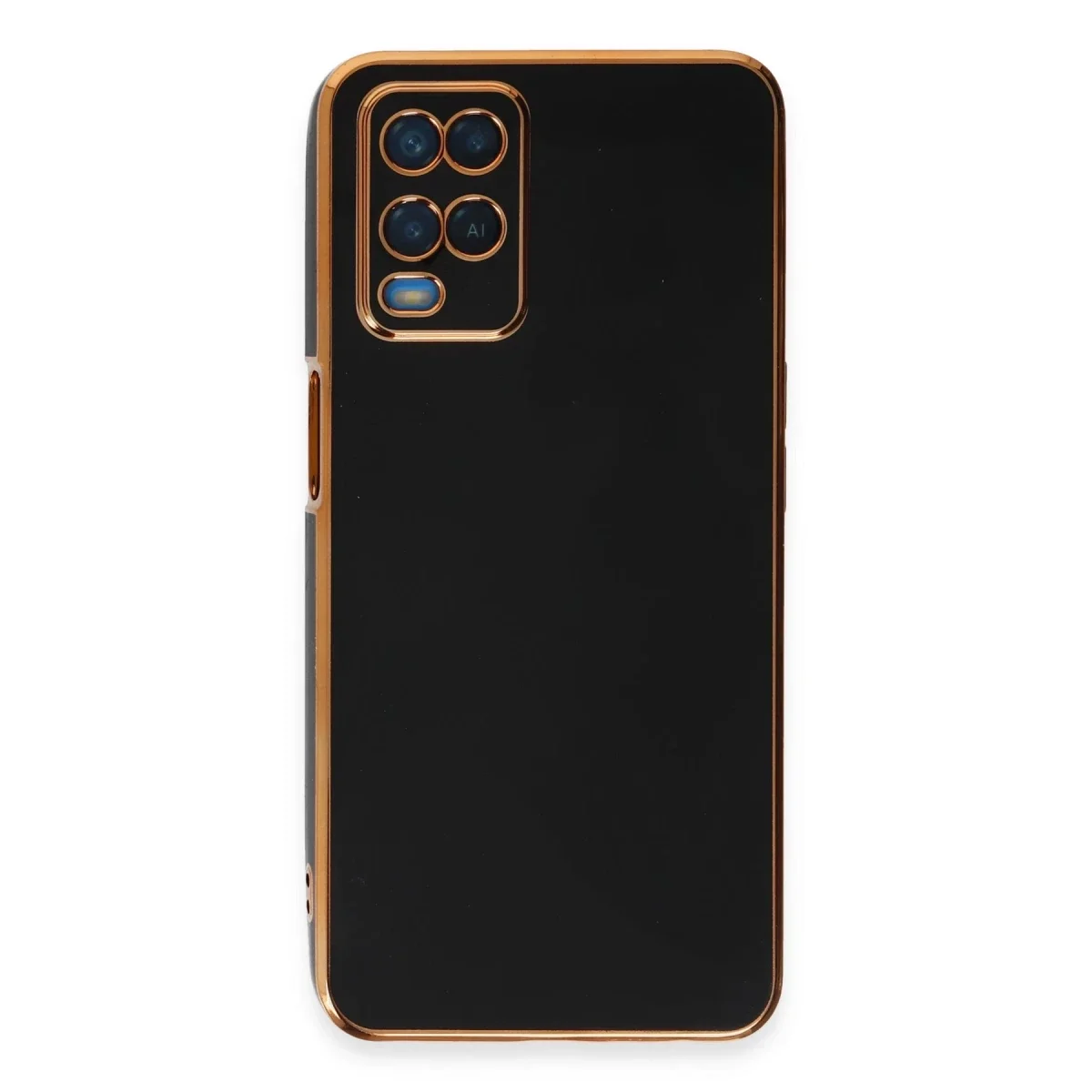Oppo A54 4G Kılıf Volet Silikon - Siyah görsel 2