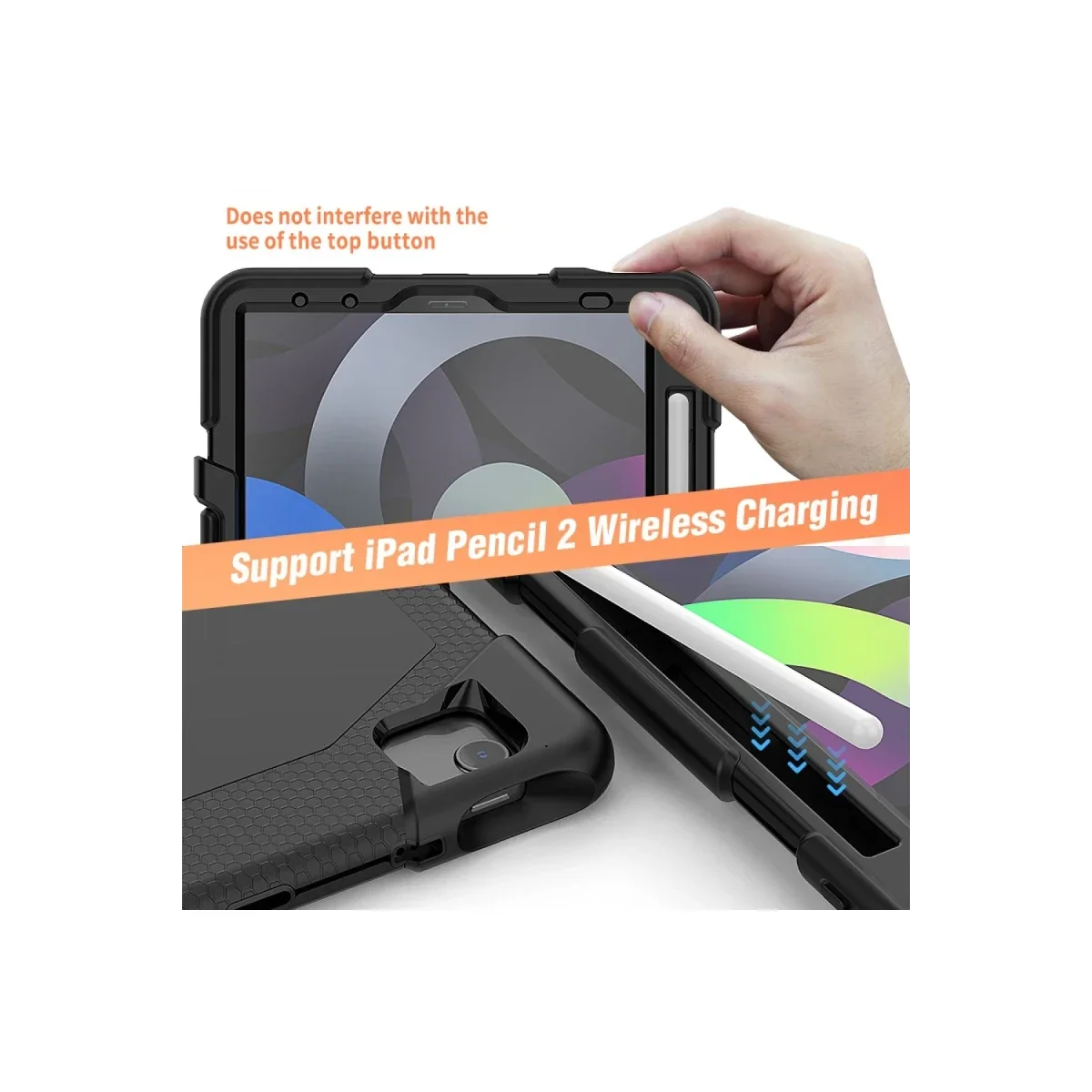 Apple iPad Pro 11 (2020) Kılıf Griffin Tablet Kapak - Siyah görsel 7