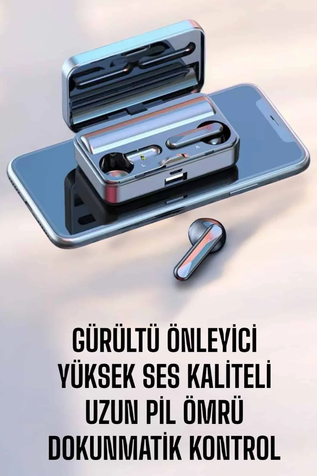 Telefon Standlı Bluetooth Kulaklık Aynalı Yüksek Ses Kaliteli görsel 2