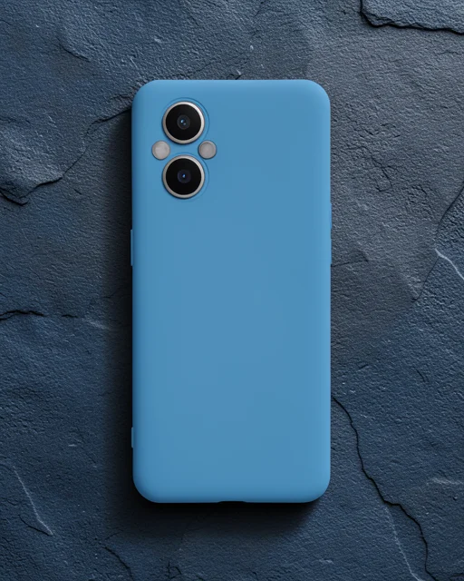Oppo Reno 7 Lite Kılıf Nano İçi Kadife Silikon - Mavi