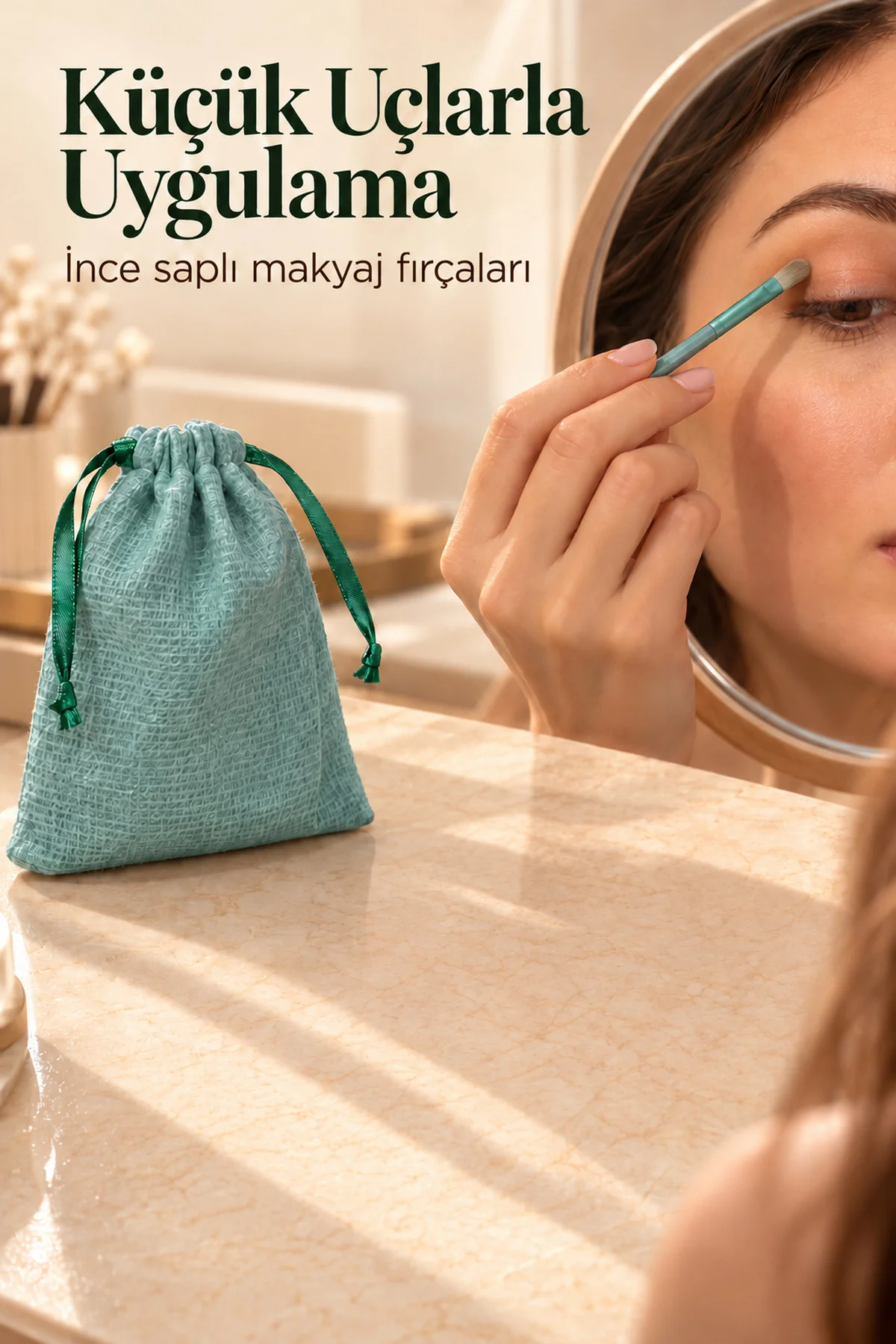 Profesyonel Kullanıma Uygun 13 Parça Makyaj Fırçası Takımı Fiber Kıllı görsel 3