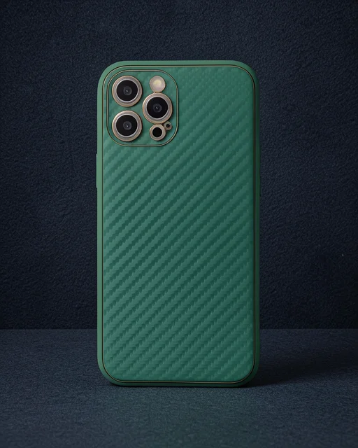 Apple İphone 12 Pro Kılıf Coco Karbon Silikon - Yeşil
