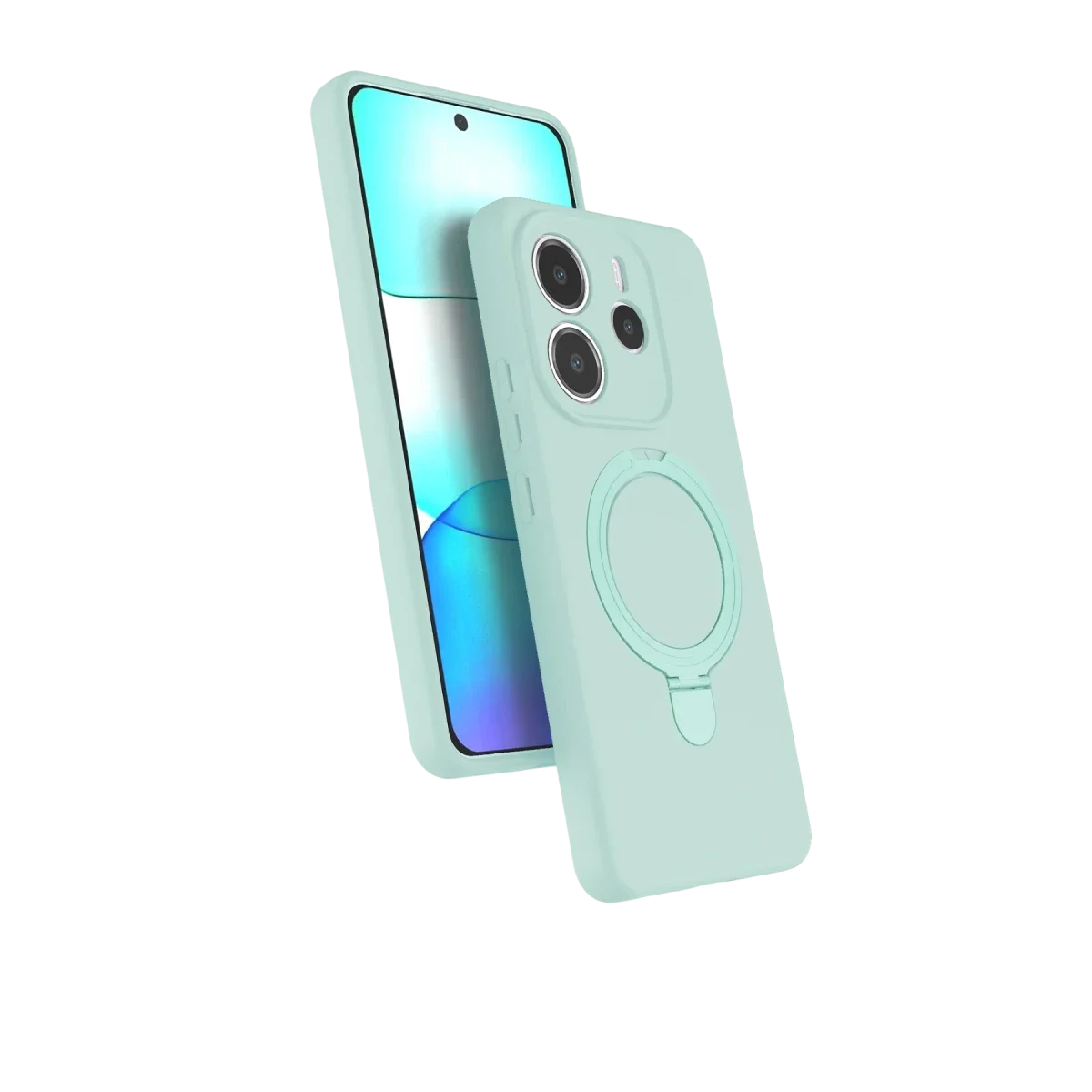 Xiaomi Redmi Note 14 4G Regal Magsafe Standlı Kapak - Su Yeşili