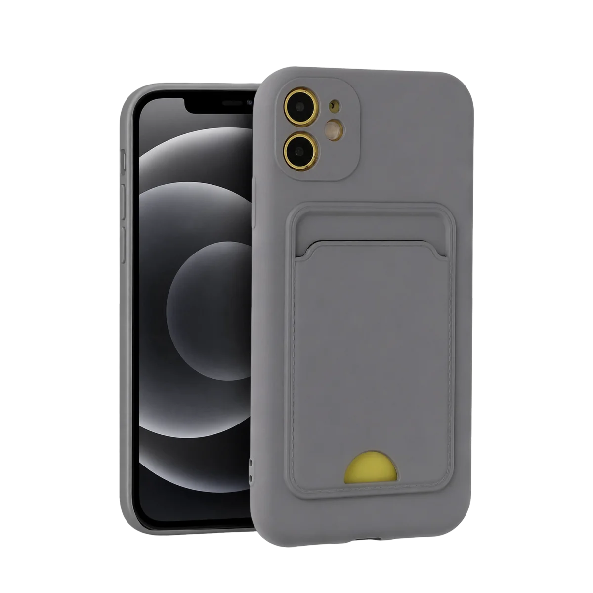 Apple iPhone 11 Kılıf Kelvin Kartvizitli Silikon - Gri