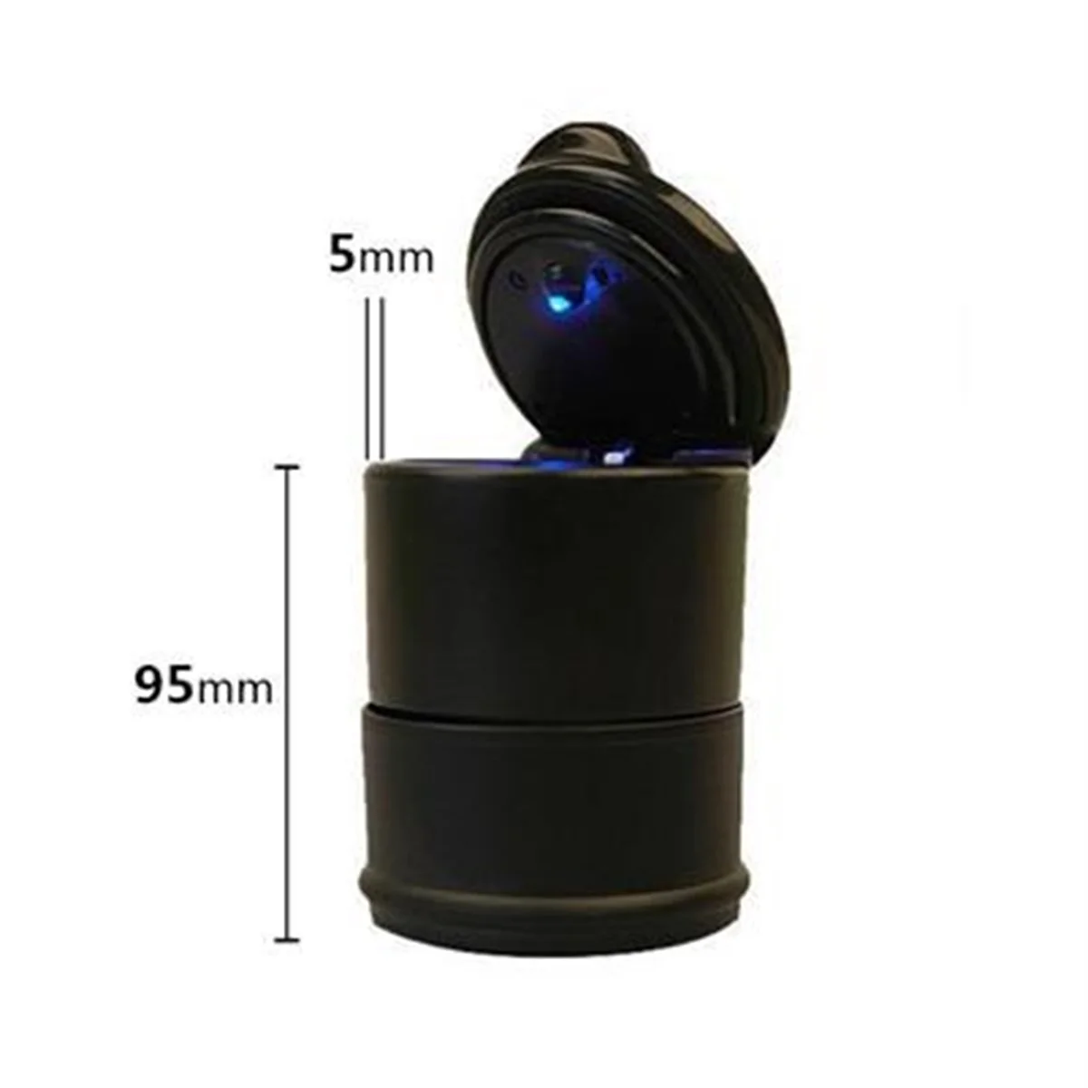 Led Işıklı Araç Içi Kapaklı Sigara Küllüğü Oto Bardaklık Uyumlu görsel 5