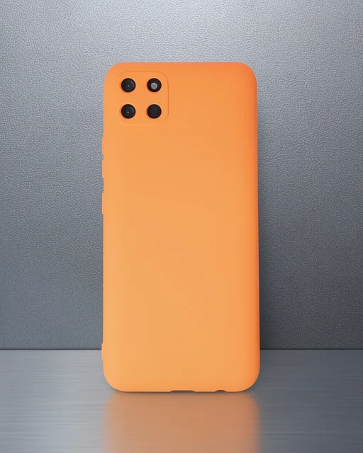 Realme C11 Kılıf Nano İçi Kadife Silikon - Turuncu