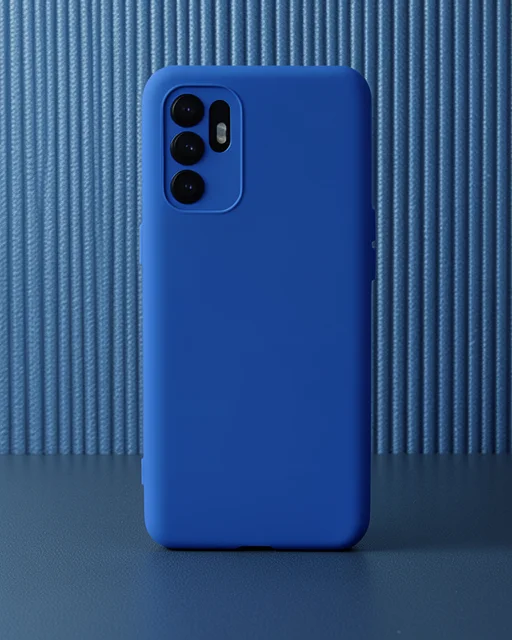 Oppo Reno 6 Kılıf Nano İçi Kadife Silikon - Mavi