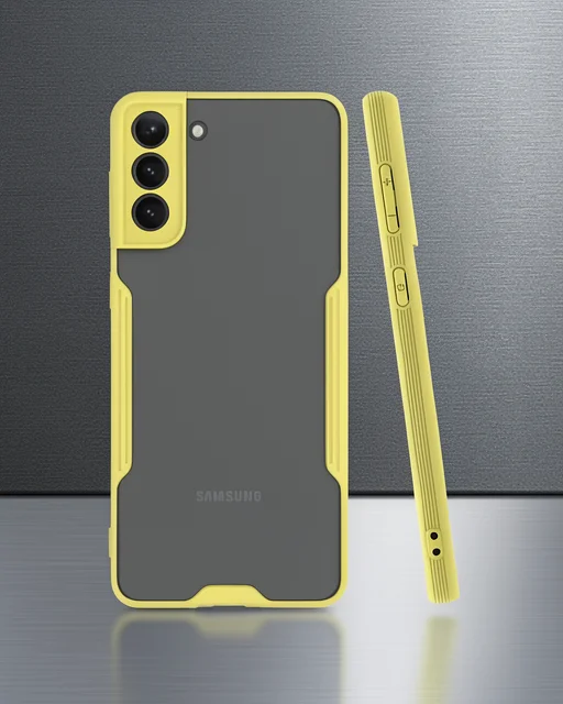 Samsung Galaxy S21 Plus Kılıf Platin Silikon - Sarı