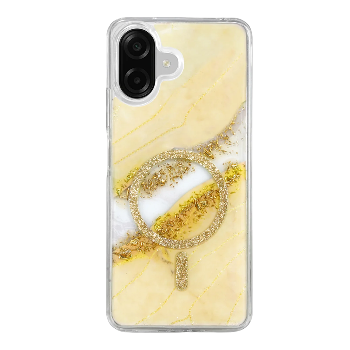 Onegif Samsung Galaxy A07 4G Lotus Simli Magsafe Kapak - Gümüş görsel 3