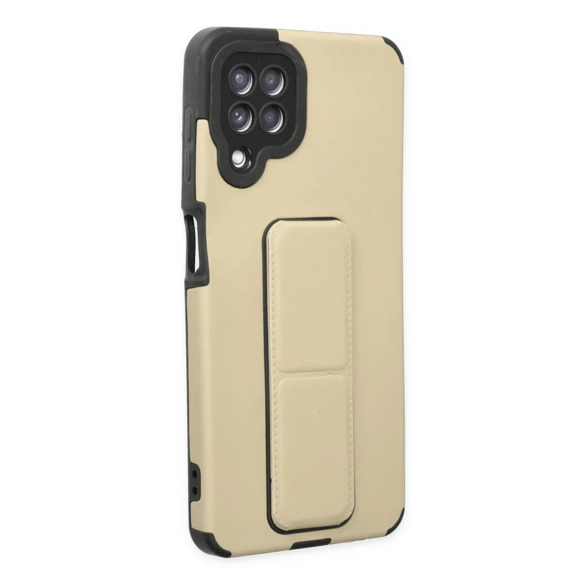 Samsung Galaxy A22 Kılıf Mega Standlı Silikon - Gold görsel 2