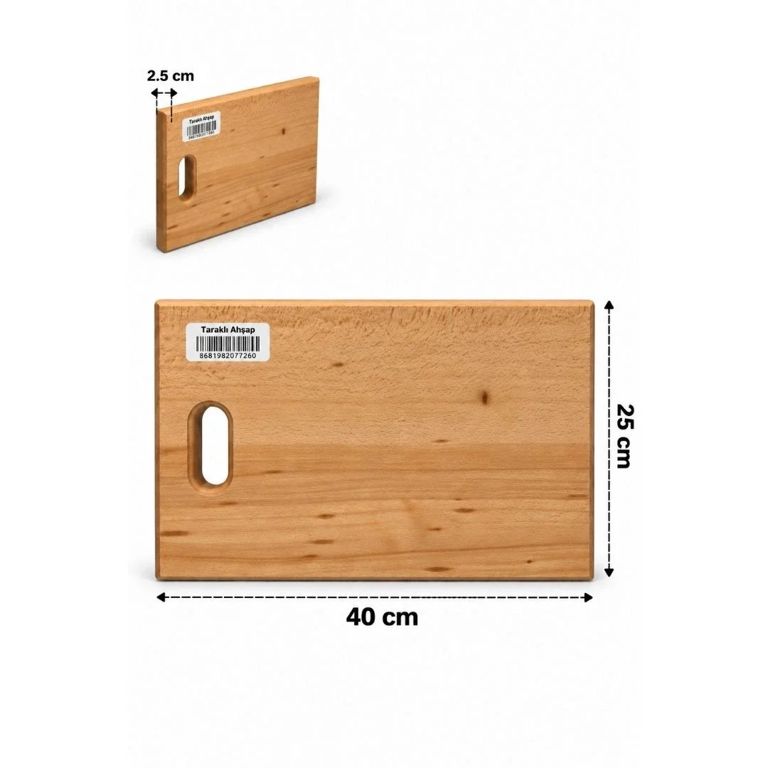 Taraklı Ahşap Tahta Kesim Panosu 25x40 görsel 2