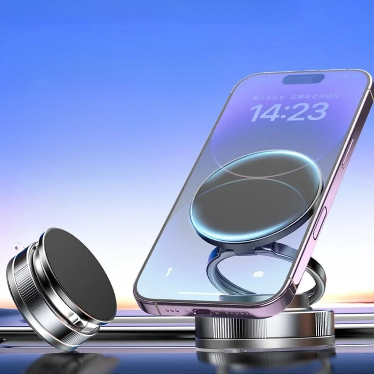 Vakumlu Manyetik Telefon Tutucu – Güçlü Vakum 360° Döner Araç İçi Telefon Standı, Ultra Sabit Manyetik Destekli Mobil Cihaz Aparatı görsel 5