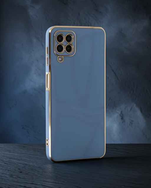 Samsung Galaxy A22 Kılıf Volet Silikon - Mavi