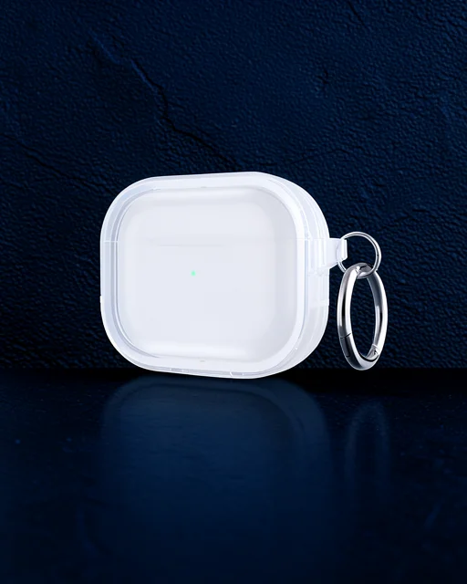 Apple Airpods Pro 2 (2.nesil) Shiny Şeffaf Kılıf - Beyaz