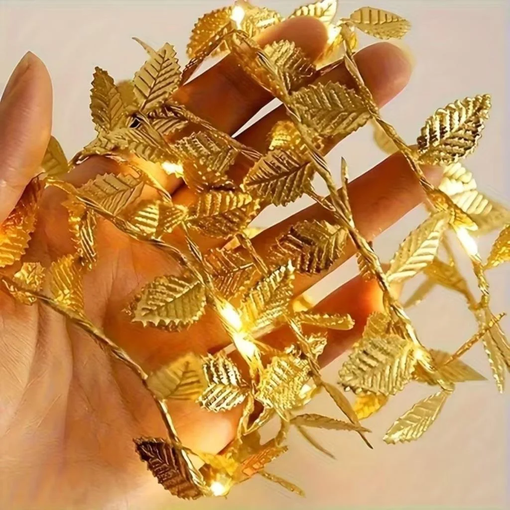 3 Metre Yaldızlı Gold LED Işık – Dekoratif Ortam Aydınlatması görsel 4