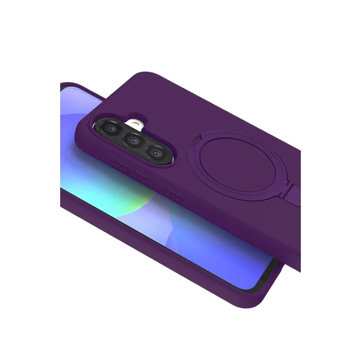 Samsung Galaxy A26 Regal Magsafe Standlı Kapak - Derin Mor görsel 2