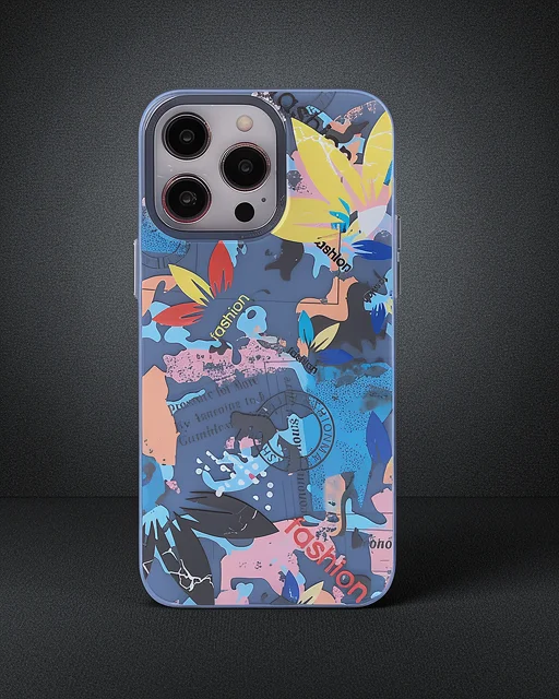 Apple İphone 14 Pro Kılıf Prada Desenli Kapak - Prada Pembe - 1