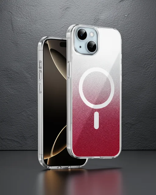 Onegif Apple İphone 14 Sora Simli Magsafe Kapak - Kırmızı